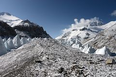 11 The Trail Ahead With Ice Penitentes On Both Sides And Xiangdong Peak Kharta Phu West And Mount Everest Early Morning To Mount Everest North Face Advanced Base Camp In Tibet.jpg